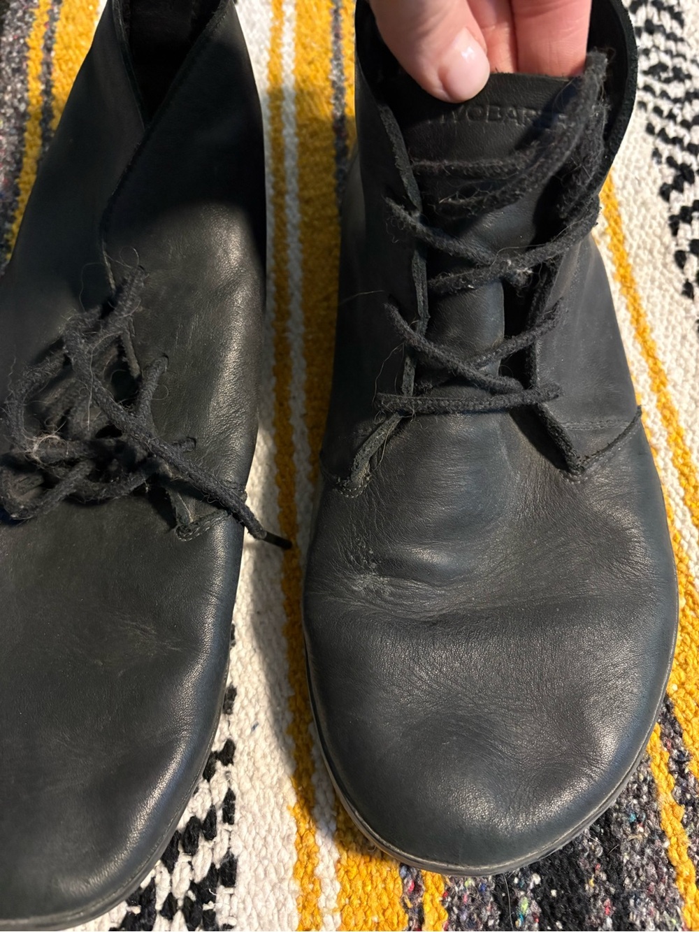 Vivo Barefoot Men's Black Leather Chukka Boots